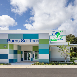 Front view of Burns Science and Technology Charter School
