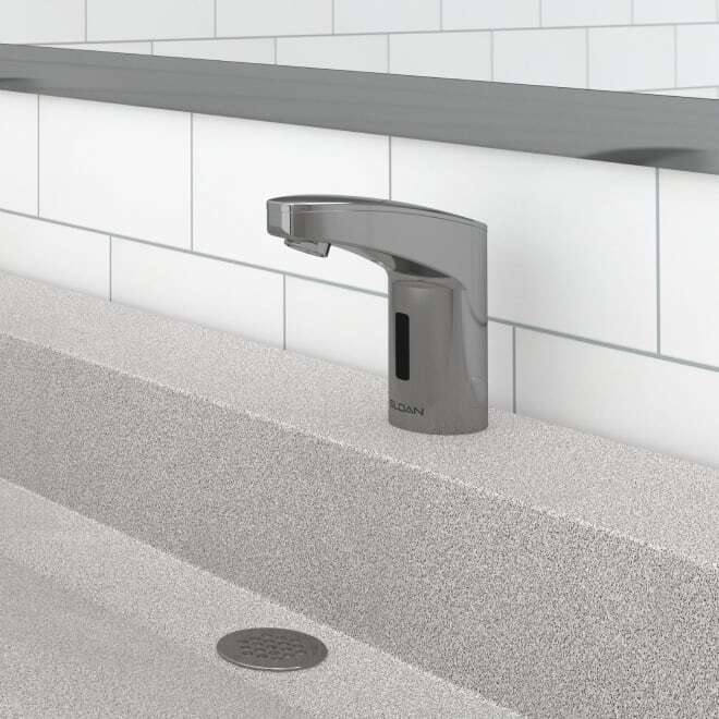 Focused view of sensor faucet